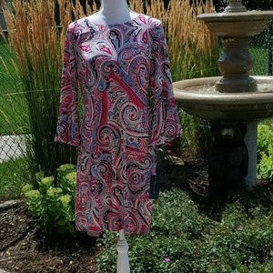 TOMMY HILFIGER paisley print dress.